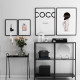 SIMP Four-Grid Metal Shelf W80xW120, Black SIMP Four-Grid Metal Shelf W80xW120, Black